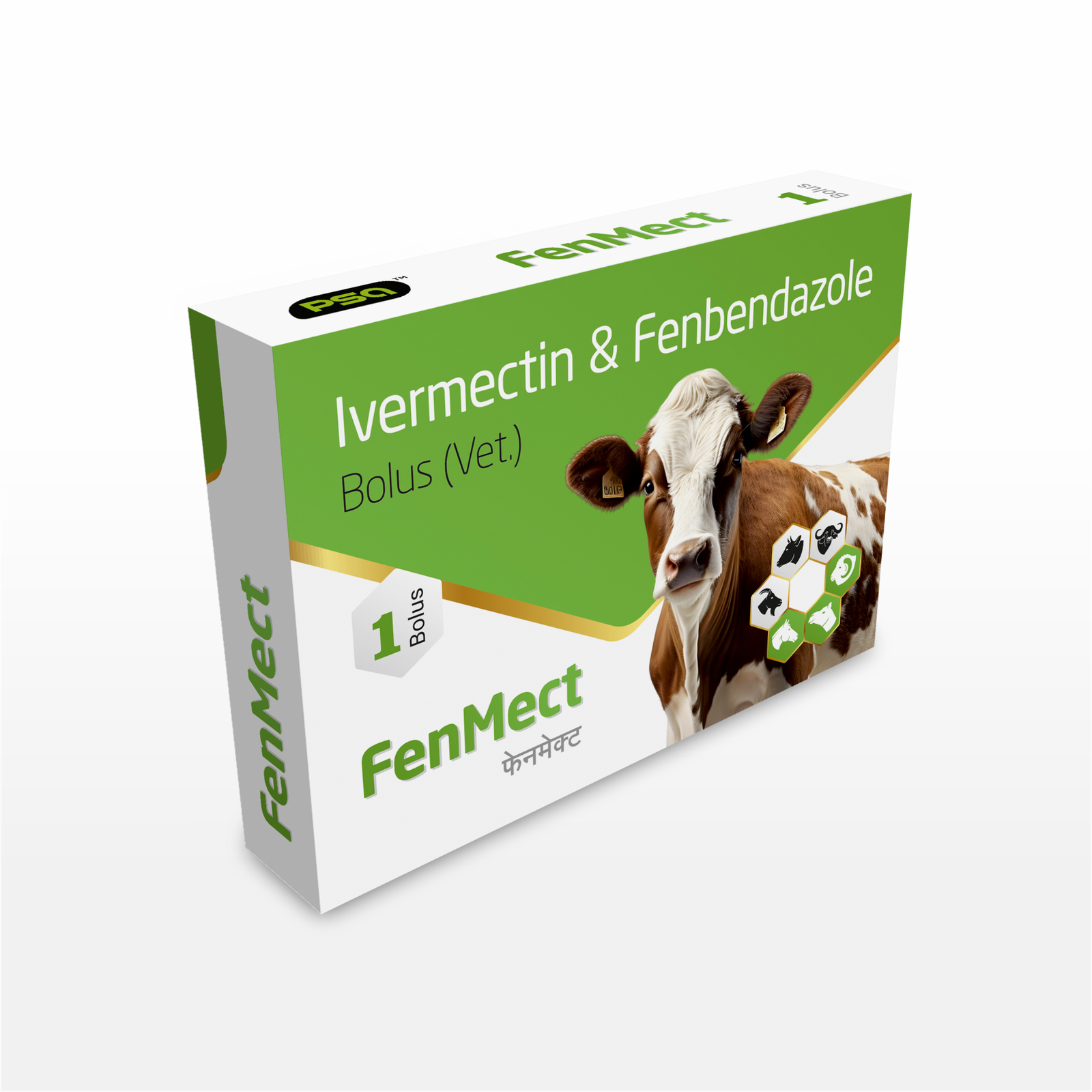 FenMect (Ivermectin &amp; Fenbendazole Bolus (Vet.)) 1 Nos.