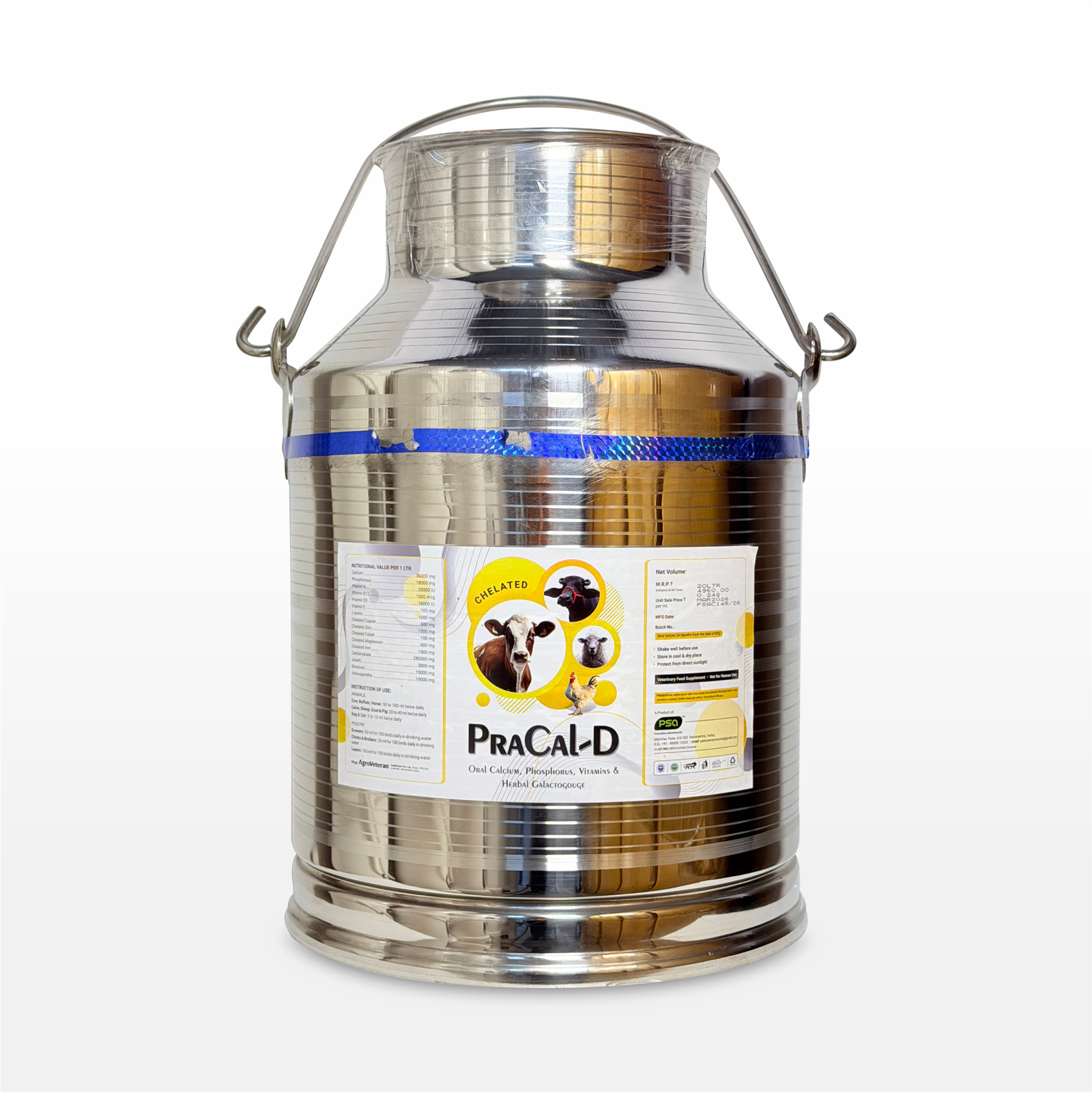 PraCal-D Chelated (Liquid) 20 Ltr. SS