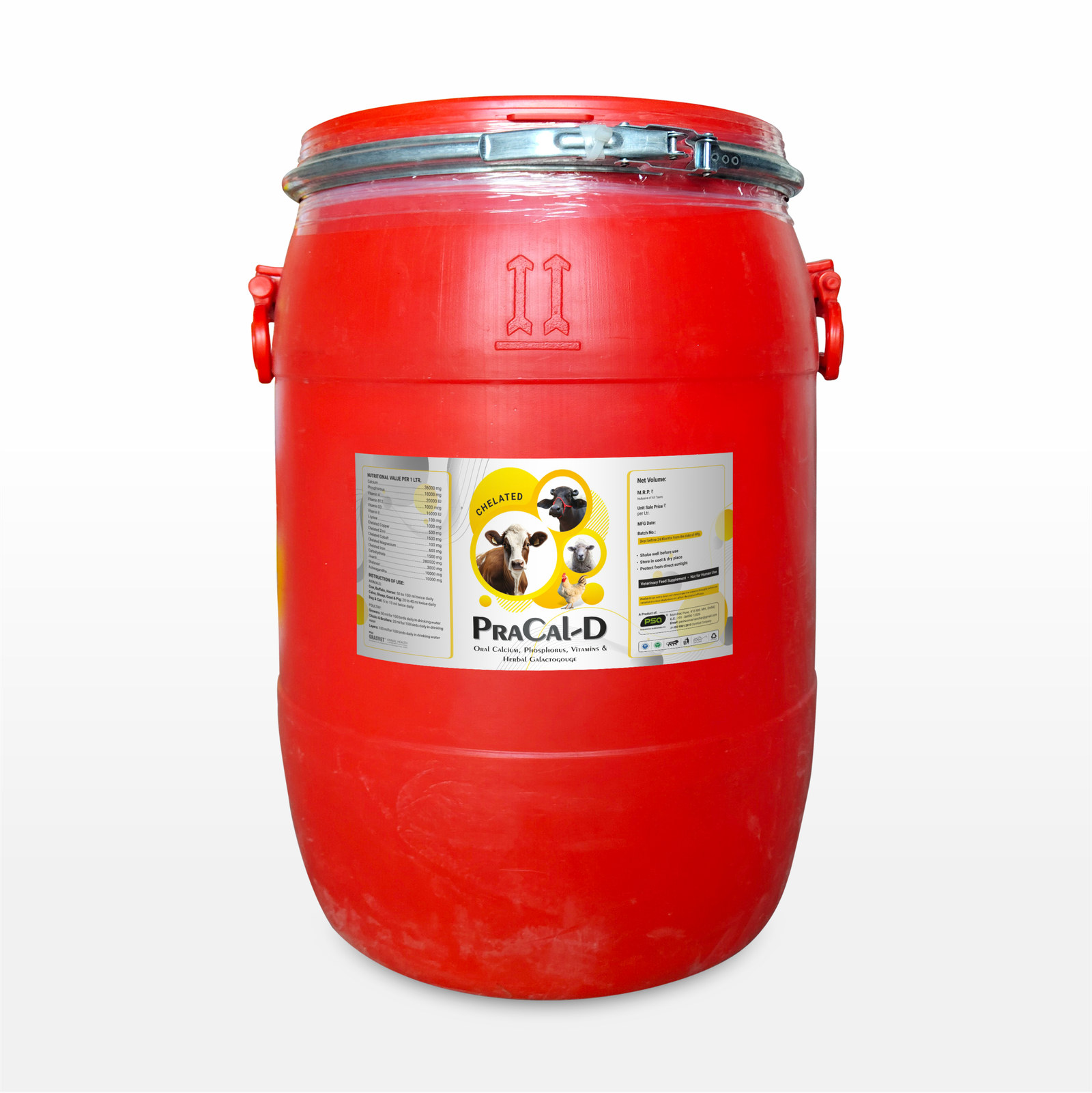 PraCal-D Chelated (Liquid) 40 Ltr. Red Drum