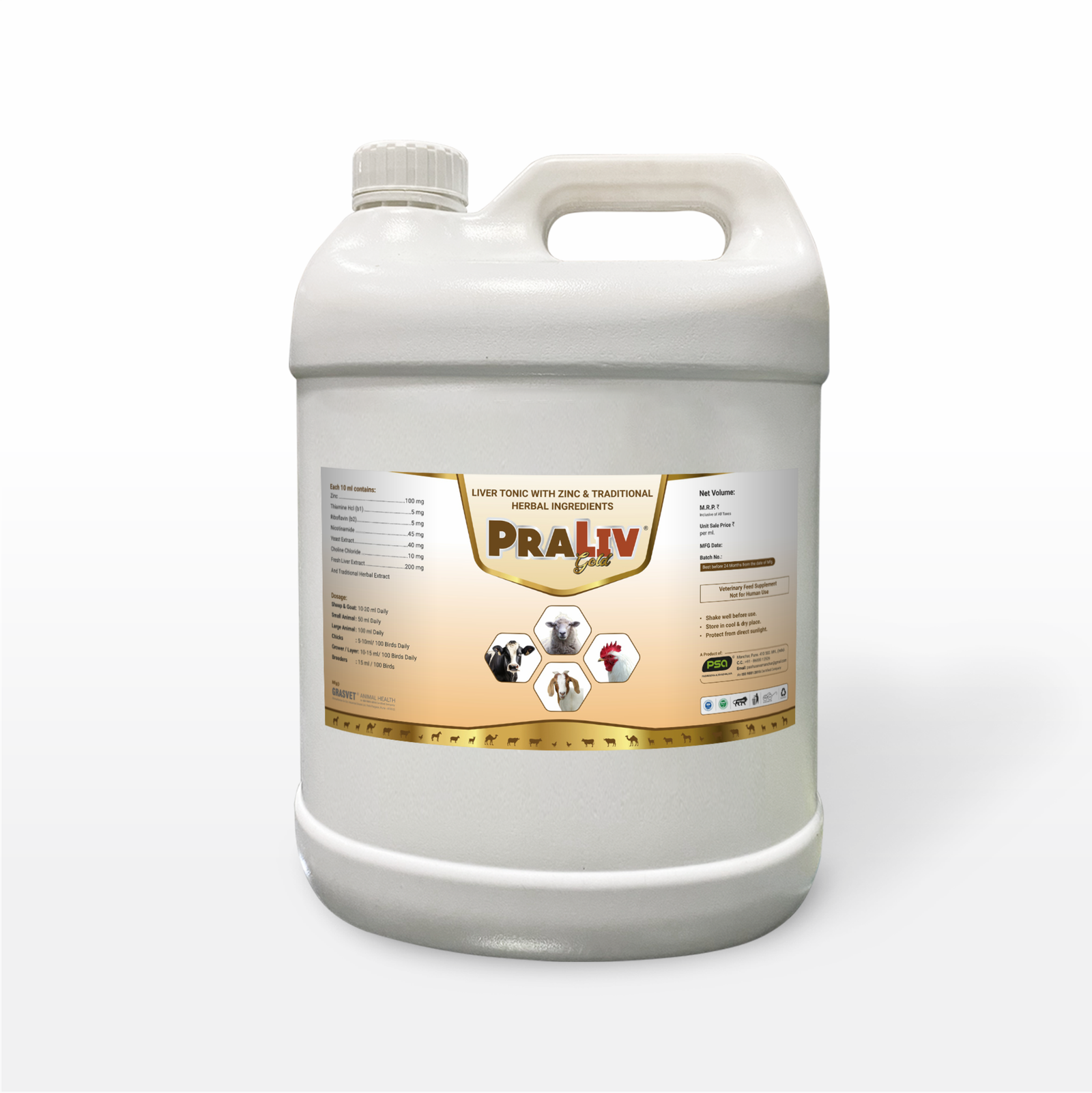 PraLiv Gold (Liquid) 5 Ltr.
